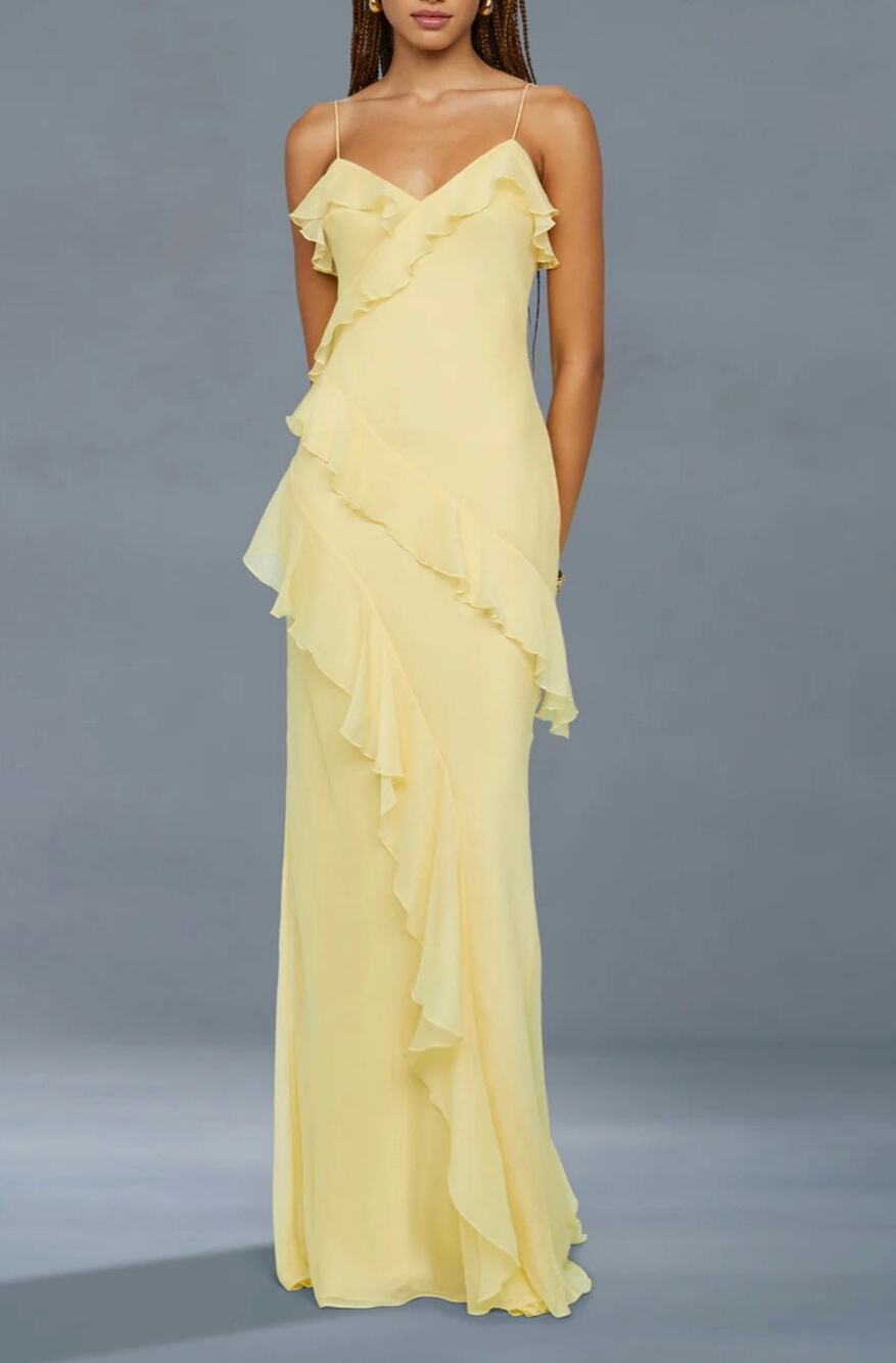 AMUR Sophia Gown in Lotus Yellow Size 4 / Small